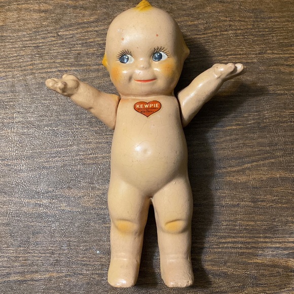 VINTAGE 1932 KEWPIE: Large 10" Composition Doll w Spring Jointed Arms - Picture 2 of 6